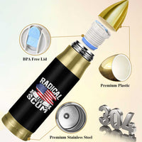 Radical Left Scum Bullet Tumbler Funny Political Quote American Flag