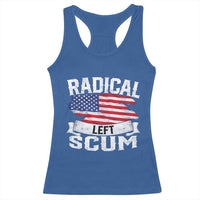 Radical Left Scum Racerback Tank Top Funny Political Quote American Flag