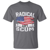 Radical Left Scum T Shirt Funny Political Quote American Flag