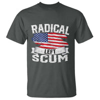 Radical Left Scum T Shirt Funny Political Quote American Flag