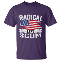 Radical Left Scum T Shirt Funny Political Quote American Flag