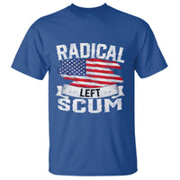 Radical Left Scum T Shirt Funny Political Quote American Flag