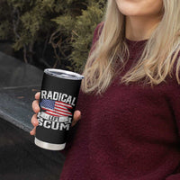 Radical Left Scum Tumbler Cup Funny Political Quote American Flag