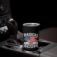 Radical Left Scum Tumbler Cup Funny Political Quote American Flag