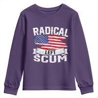 Radical Left Scum Youth Sweatshirt Funny Political Quote American Flag