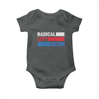 Radical Left Scum Baby Onesie Sarcastic Political Quote American Flag