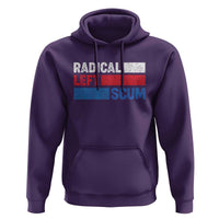 Radical Left Scum Hoodie Sarcastic Political Quote American Flag