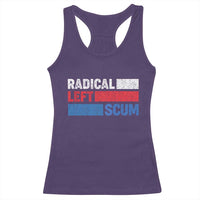 Radical Left Scum Racerback Tank Top Sarcastic Political Quote American Flag