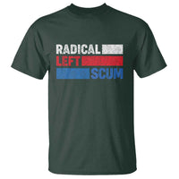 Radical Left Scum T Shirt Sarcastic Political Quote American Flag