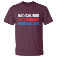 Radical Left Scum T Shirt Sarcastic Political Quote American Flag