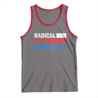 Radical Left Scum Tank Top Sarcastic Political Quote American Flag