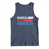 Radical Left Scum Tank Top Sarcastic Political Quote American Flag