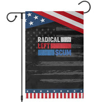 Radical Left Scum Garden Flag Sarcastic Political Quote American Flag
