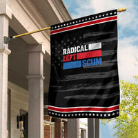 Radical Left Scum Garden Flag Sarcastic Political Quote American Flag
