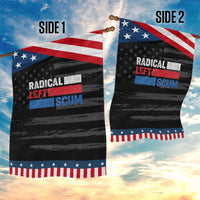 Radical Left Scum Garden Flag Sarcastic Political Quote American Flag