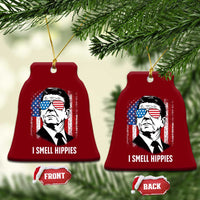 Ronald Reagan 4th of July America Flag Ceramic Ornament I Smell Hippies