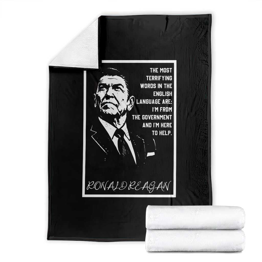 Ronald Reagan Quote Throw Blanket American Flag US President