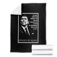 Ronald Reagan Quote Throw Blanket American Flag US President
