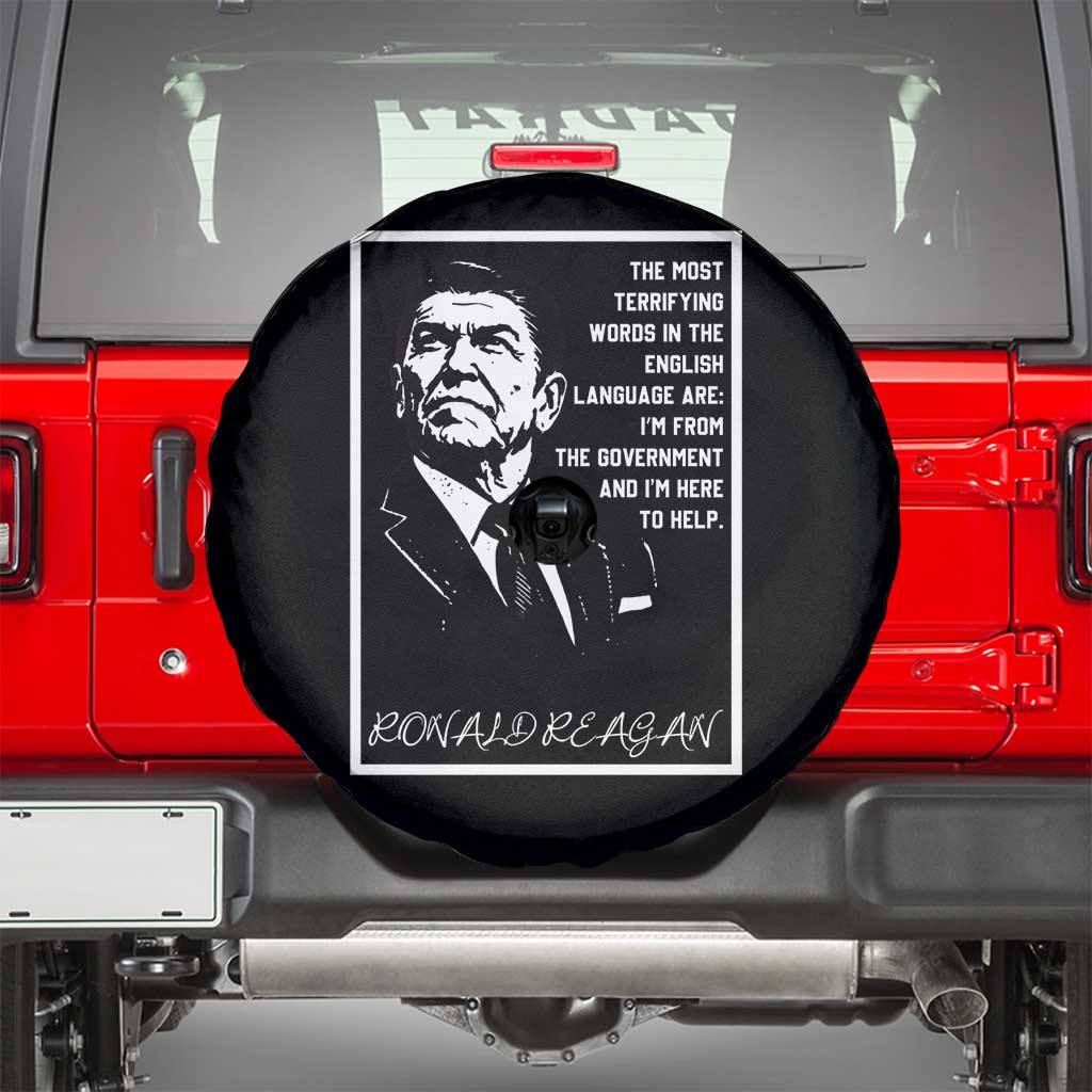 Ronald Reagan Quote Spare Tire Cover American Flag US President