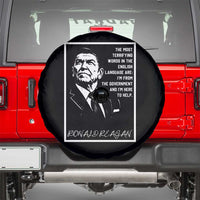 Ronald Reagan Quote Spare Tire Cover American Flag US President