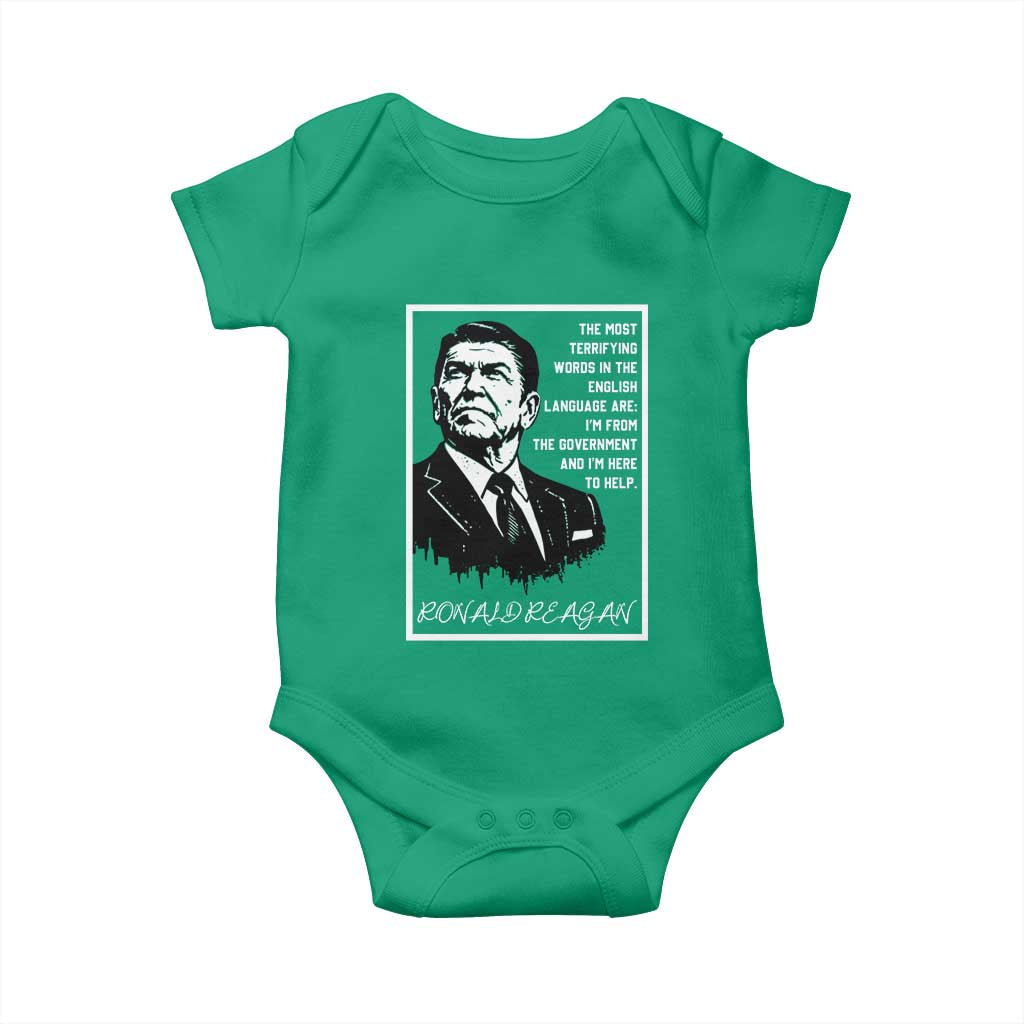 Ronald Reagan Quote Baby Onesie American Flag US President