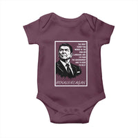 Ronald Reagan Quote Baby Onesie American Flag US President