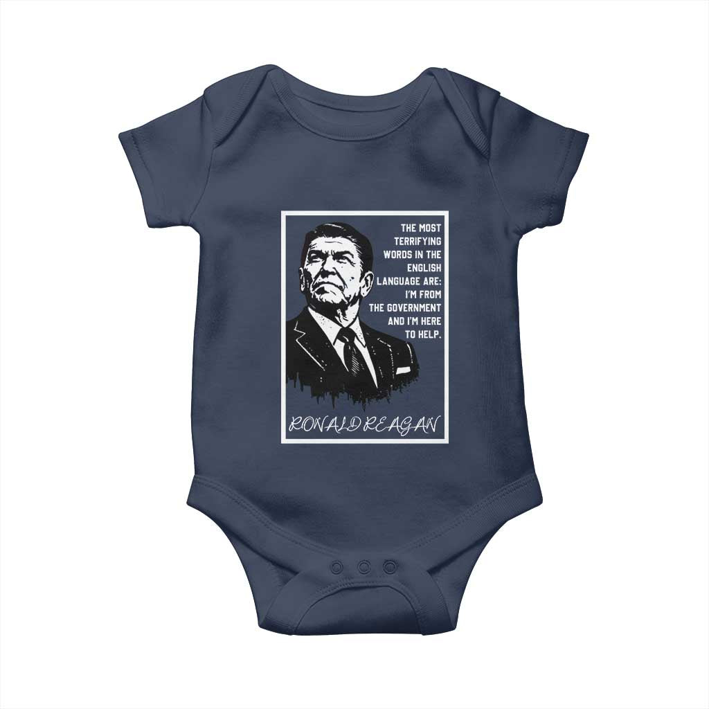 Ronald Reagan Quote Baby Onesie American Flag US President