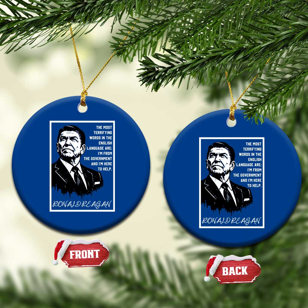 Ronald Reagan Quote Ceramic Ornament American Flag US President