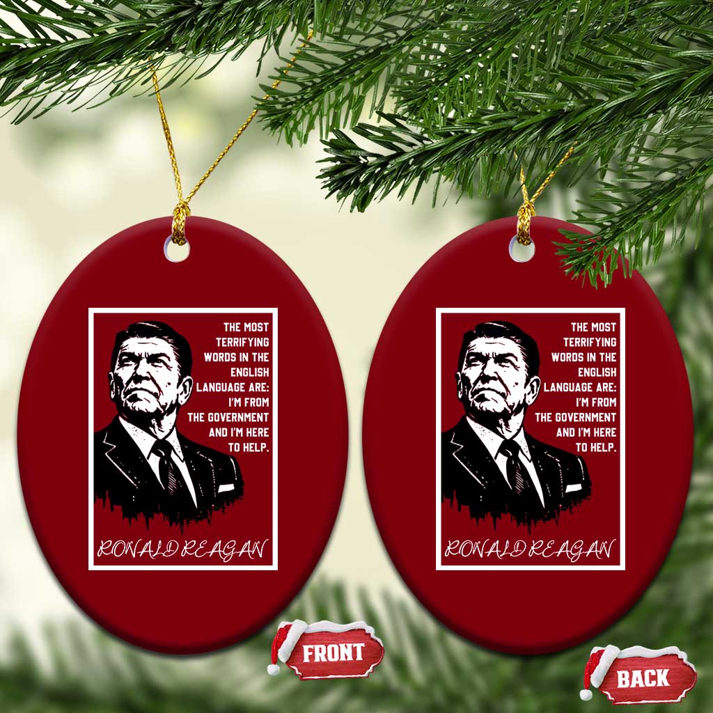 Ronald Reagan Quote Ceramic Ornament American Flag US President