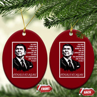 Ronald Reagan Quote Ceramic Ornament American Flag US President