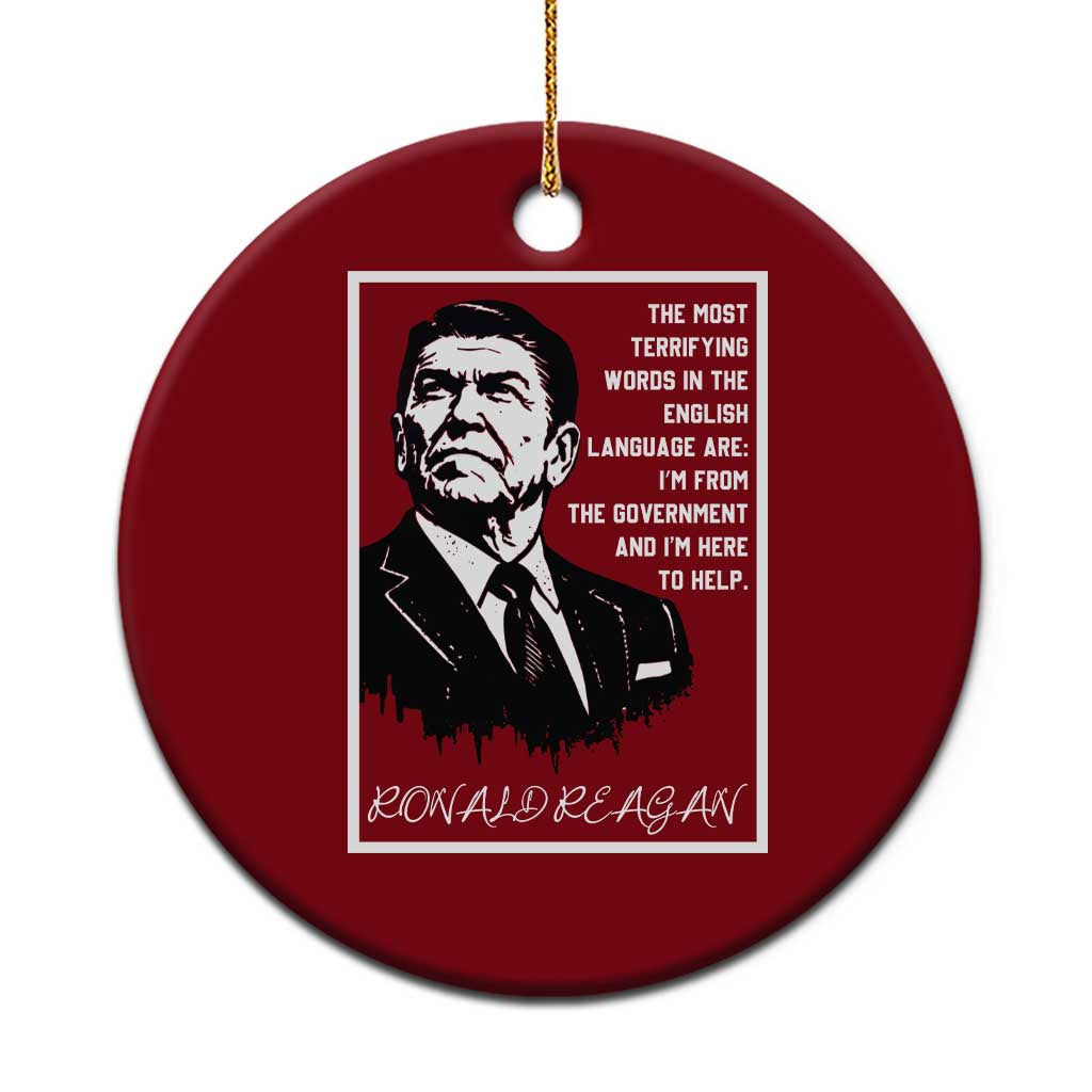 Ronald Reagan Quote Ceramic Ornament American Flag US President