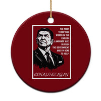 Ronald Reagan Quote Ceramic Ornament American Flag US President