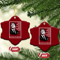Ronald Reagan Quote Ceramic Ornament American Flag US President