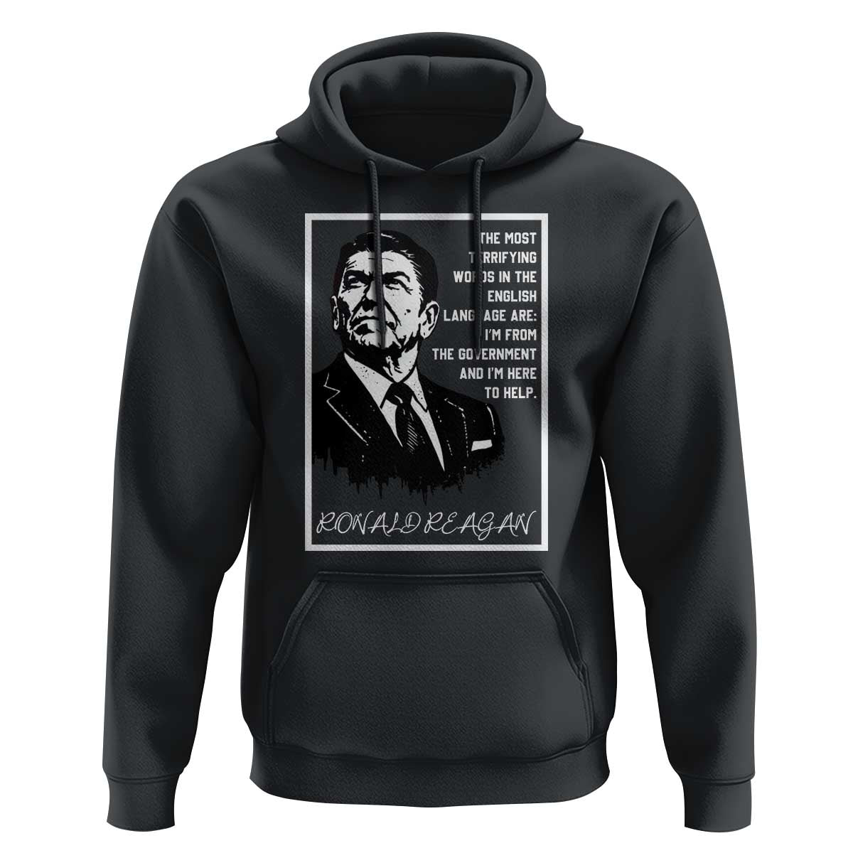 Ronald Reagan Quote Hoodie American Flag US President