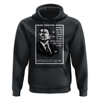 Ronald Reagan Quote Hoodie American Flag US President