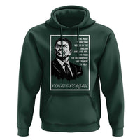 Ronald Reagan Quote Hoodie American Flag US President