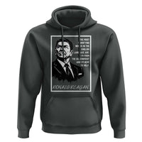 Ronald Reagan Quote Hoodie American Flag US President