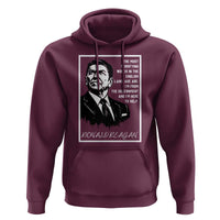 Ronald Reagan Quote Hoodie American Flag US President
