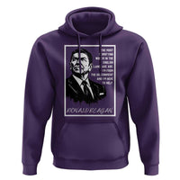 Ronald Reagan Quote Hoodie American Flag US President