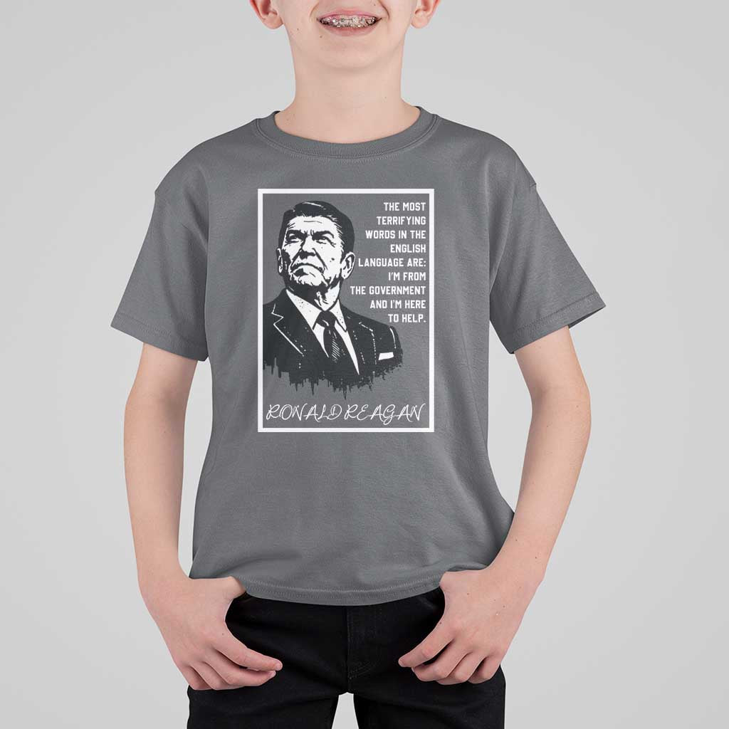 Ronald Reagan Quote T Shirt For Kid American Flag US President
