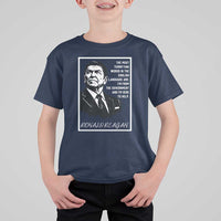 Ronald Reagan Quote T Shirt For Kid American Flag US President