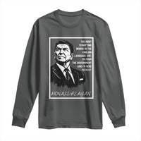 Ronald Reagan Quote Long Sleeve Shirt American Flag US President