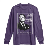 Ronald Reagan Quote Long Sleeve Shirt American Flag US President