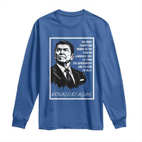 Ronald Reagan Quote Long Sleeve Shirt American Flag US President