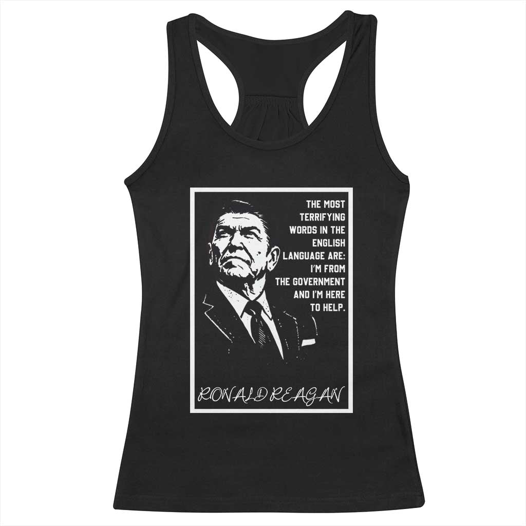 Ronald Reagan Quote Racerback Tank Top American Flag US President