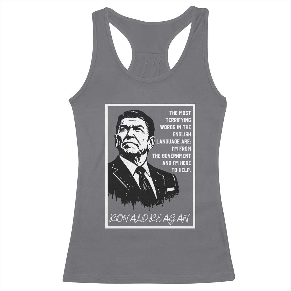 Ronald Reagan Quote Racerback Tank Top American Flag US President