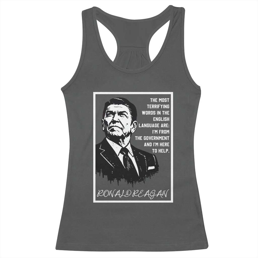 Ronald Reagan Quote Racerback Tank Top American Flag US President