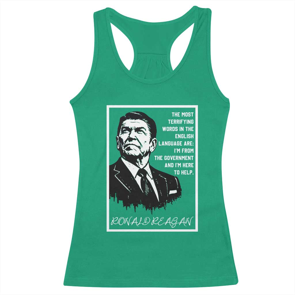 Ronald Reagan Quote Racerback Tank Top American Flag US President