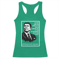 Ronald Reagan Quote Racerback Tank Top American Flag US President