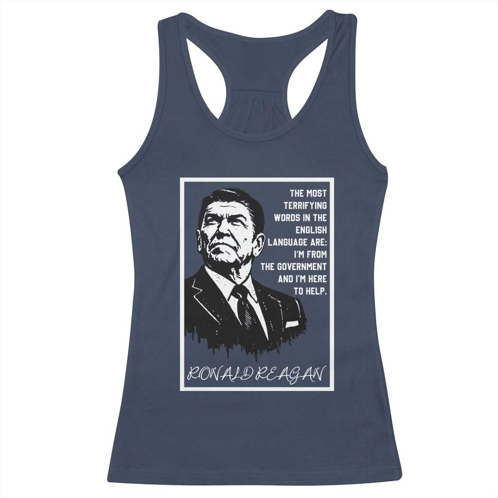 Ronald Reagan Quote Racerback Tank Top American Flag US President